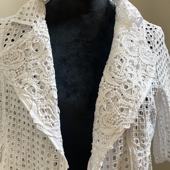 ALDO MARTINS Cotton cutout mesh moto jacket - Picture 2 of 7